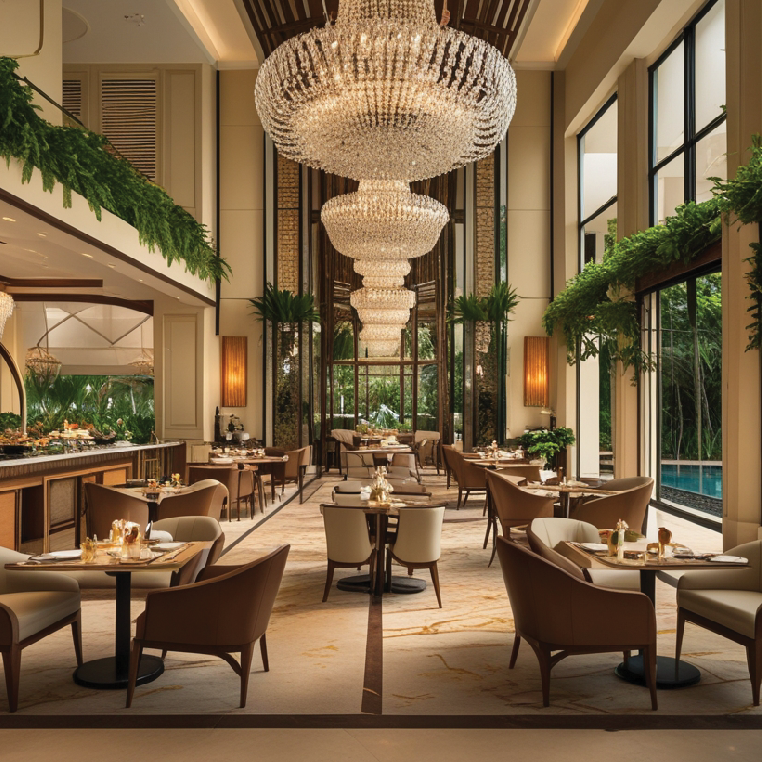 Stunning Raj Palace Cafe - Elegant Dining and Relaxation Space